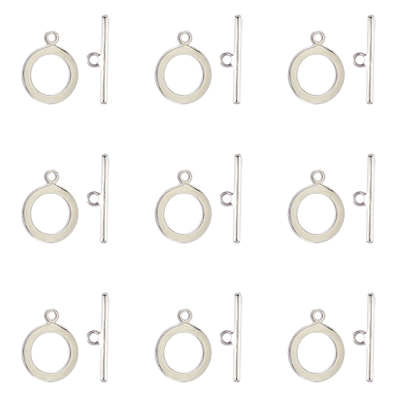 Brass Toggle Clasp, Nickel Free, Round Ring