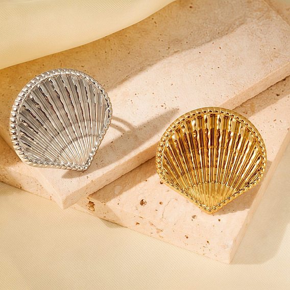 Регулируемые 304 манжеты из нержавеющей стали для женщин, формы раковины