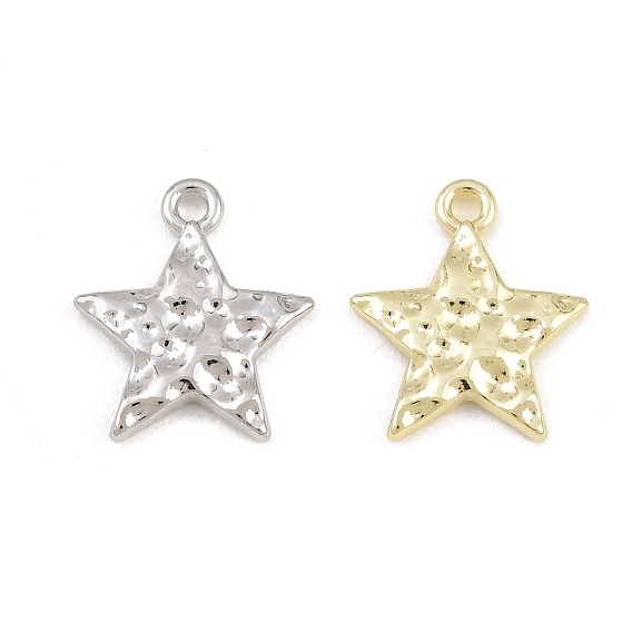 Alloy Pendants, Star Charms, Rack Plating