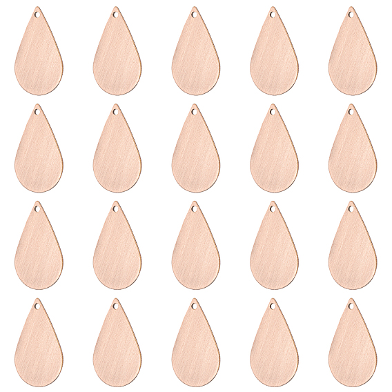Brass Pendants, Stamping Blank Tag, Teardrop
