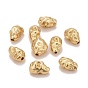 Brass Beads, Matte Style, Twist Nuggets, Cadmium Free & Nickel Free & Lead Free, Long-Lasting Plated