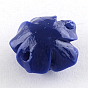 Окрашенная цветок синтетически коралловые бусы, 10x7 мм, отверстие : 1 мм