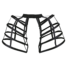 Polyester et acier 4 jupon à cerceaux, jupe crinoline à chevrons ajourée en forme de cage à oiseaux