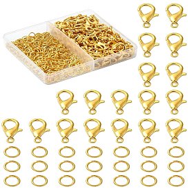 Kit de recherche de fabrication de bijoux de bricolage, y compris les fermoirs à pince de homard en alliage de zinc, Anneaux de bronze