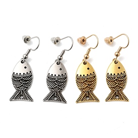 Серьги с подвесками из рыбьего сплава