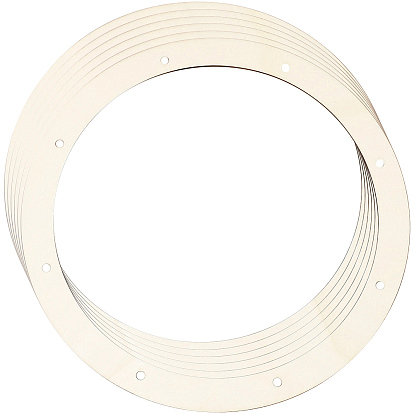 Деревянные рамки для венков для поделок с предварительно вырезанными отверстиями, кольцо