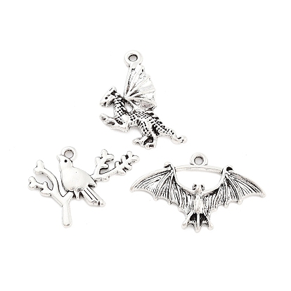 Сплавочные подвески тибетского стиля, античное серебро