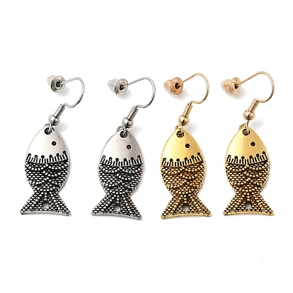 Серьги с подвесками из рыбьего сплава