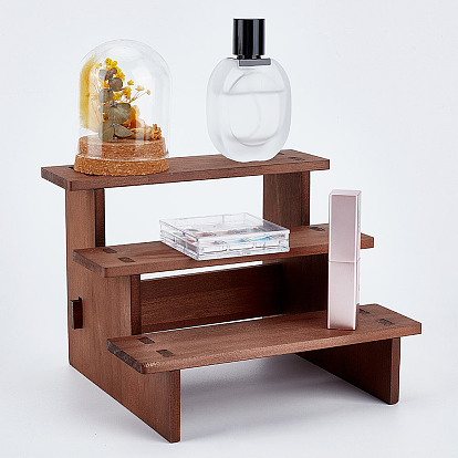 2/3-ярусная деревянная модель игрушечного стенда, деревянная многоярусная стойка для минифигурок для косметики, заколки для волос, прямоугольные