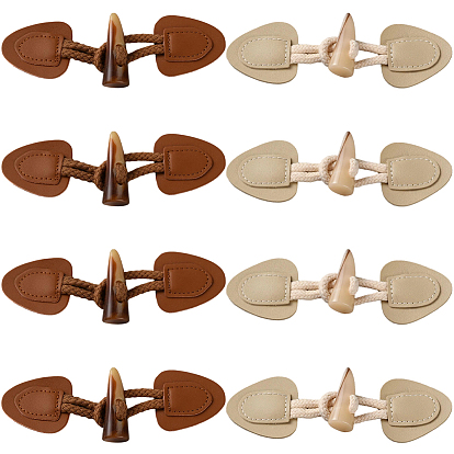 8шт 2 цвета смоляная кнопка, кнопка-переключатель из искусственной кожи с рогом, швейные принадлежности