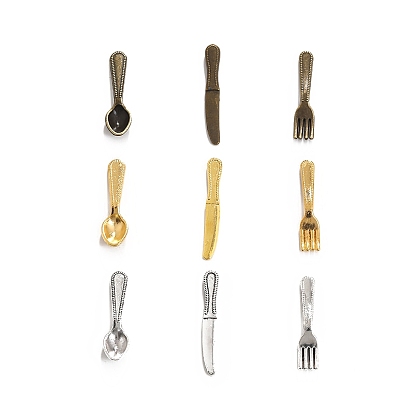 100шт. сплав серебра миниатюрные украшения, аксессуары для домашнего кукольного домика с микро-ландшафтом, притворяясь опорными украшениями