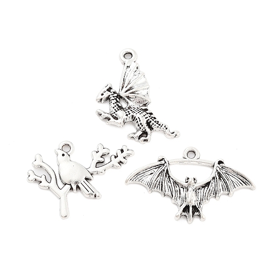 Сплавочные подвески тибетского стиля, античное серебро