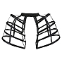 Polyester & Steel 4 Hoops Petticoat, Crinoline Fishbone Hollow Bird Cage Skirt