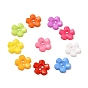 Acrylic Buttons, 2-Hole, Dyed, Flower, 15x15x3mm, Hole: 2mm