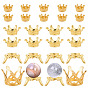 26 pièces 4 styles de présentoirs en alliage de couronne pour pierres précieuses, Boules de cristal, formes mixtes