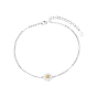 SHEGRACE Trendy 925 Sterling Silver Anklet, with Daisy Flower, 210mm