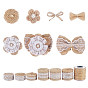 Nbeads accessoires de costume de chanvre imitation faits à la main avec perle d'imitation, fleur
