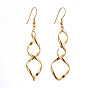 Ion Plating(IP) 304 Stainless Steel Dangle Earrings, Twisted