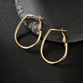 Elegant Geometric Hoop Earrings for Women, Casual and Versatile