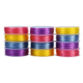 Корейская эластичная эластичная нить с круглыми кристаллами, для браслетов изготовление ювелирных изделий из драгоценных камней ремесло из бисера