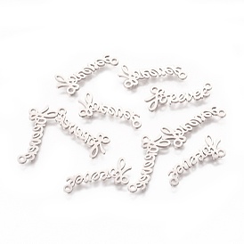 201 Stainless Steel Pendants, Word Forever