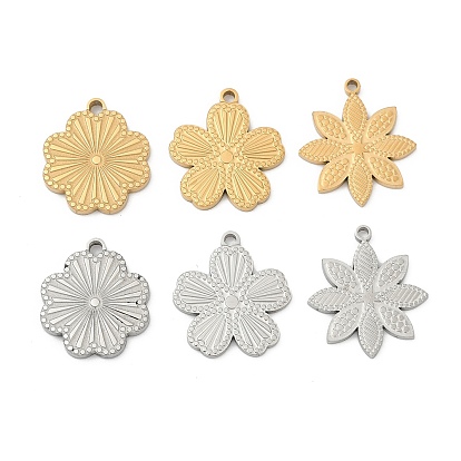 304 подвески из нержавеющей стали, ионное покрытие (ip), цветочный шарм