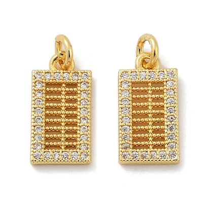 Латунные микро проложить кубического циркония подвески, прелести счеты, с целью перехода в кольце, стойки покрытие, прочное покрытие, без кадмия и без свинца