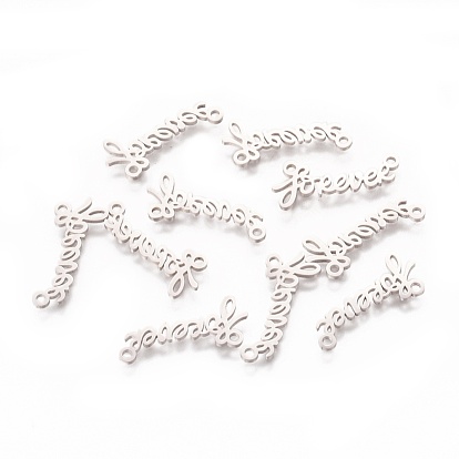 201 Stainless Steel Pendants, Word Forever
