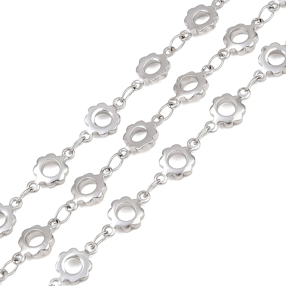 304 из нержавеющей стали цепи связи цветок, пайки, с катушкой