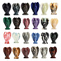 Figurines d'anges sculptées dans des pierres précieuses naturelles et synthétiques, cadeau de pierre énergétique feng shui pour la décoration de bureau à domicile