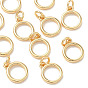 SHEGRACE Brass Charms, Cadmium Free & Nickel Free & Lead Free, Flat Round Charms
