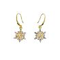 Серьги-подвески из сплава с кристаллами и стразами, снежинка
