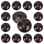 12шт. кожаные пуговицы, полукруглый, 1-луночное