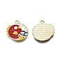 Alloy Enamel Pendants, Cadmium Free & Lead Free, Light Gold, Fish Charm