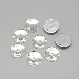 Sew on Rhinestone, Transparent Acrylic Rhinestone, Two Holes, Garment Accessories, Garment Accessories, Faceted, Half Round/Dome
