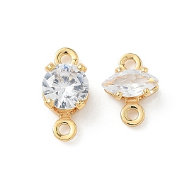 Латунные подвески из прозрачного кубического циркония, без никеля , реальный 18 k позолоченный