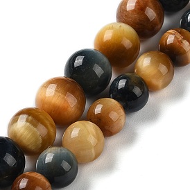 Natural Tiger Eye Beads Strands, Round