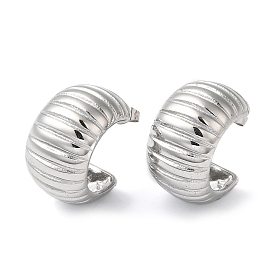 304 Stainless Steel Round Stud Earrings for Women