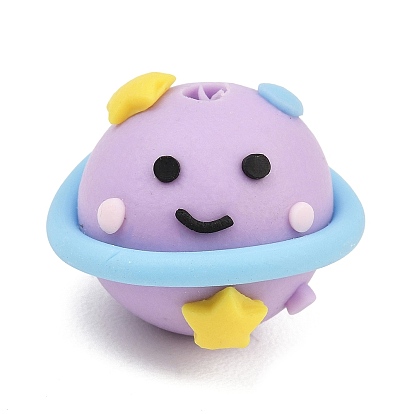 Handmade Polymer Clay Beads, Planet