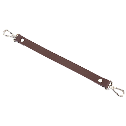 Cowhide Leather Bag Handles, with Alloy Swivel Clasps, for Bag Replacement Accessories