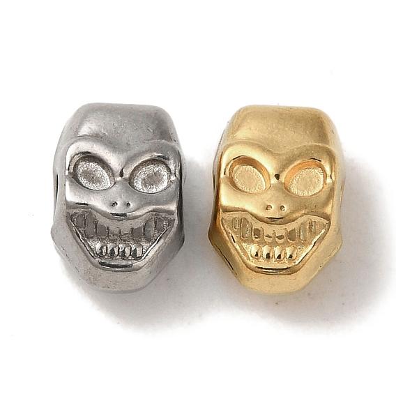 Ion Plating(IP) 304 Stainless Steel Beads, Skull