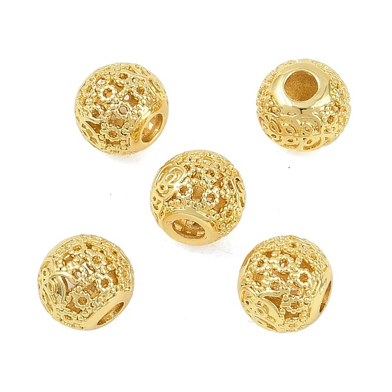 Латунные бусины, полый круглый