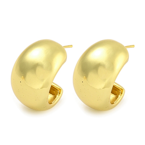 Серьги-гвоздики из латуни в форме буквы С с покрытием для женщин, без кадмия и без свинца, долговечный