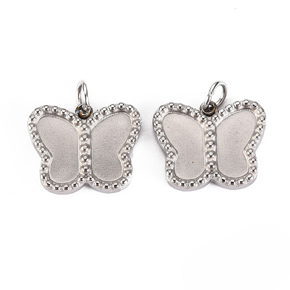 304 настройки камушля из нержавеющей стали, с прыжковых колец, бабочка