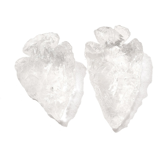 Подвески из натурального кварцевого кристалла ручной работы, подвески-наконечники стрел из горного хрусталя