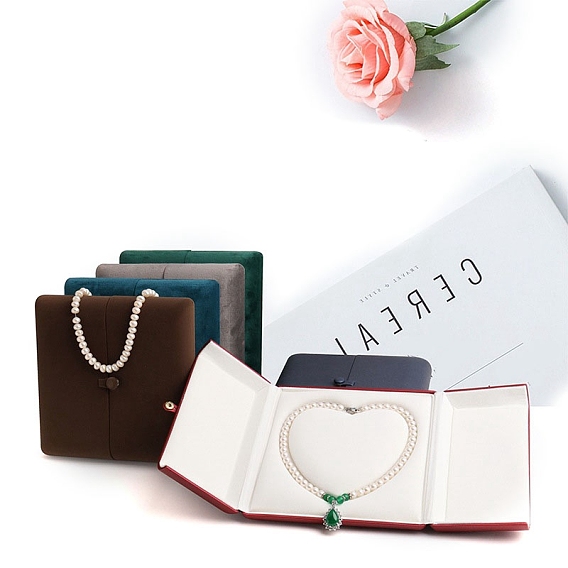 Квадратные шкатулки для драгоценностей Velet, оснастка коробка, для ожерелья