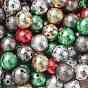 Christmas Textured Opaque Acrylic Beads, Round