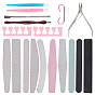 Nail Care Kits, with Sponge Toe Splitter, Dead Skin Fork, Brushs, Sponge Nail File, Nail File, Nail Polishing Strip, Cuticle Pusher and Cutter, Stainless Steel Trim Cuticle Nipper