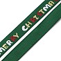 6 Rolls 6 Styles Christmas Hot Stamping Polyester Ribbons, Including Satin Ribbons and Grosgrain Ribbons for Crafts, Gift Package, Flat