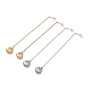 304 Stainless Steel Long Chain with Shell Dangle Stud Earrings for Women